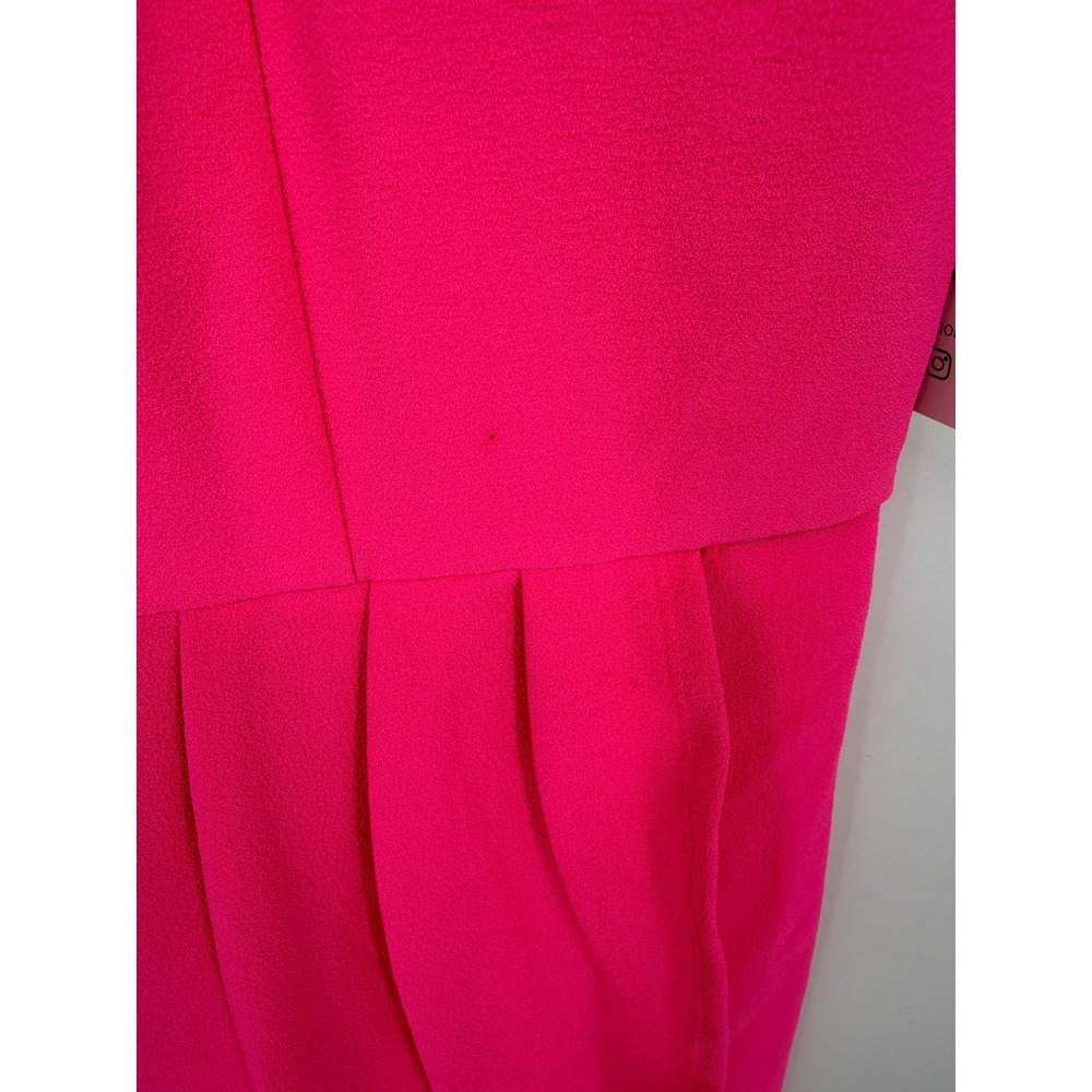 Julia Jordan Halter Midi Dress 14 Neon Pink Tulip Hem Barbiecore Wedding Guest - Picture 10 of 12
